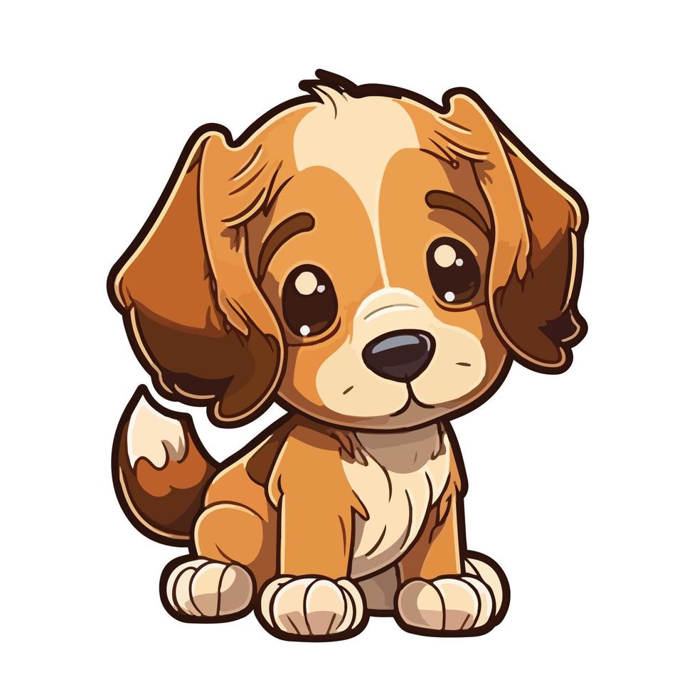 schattig puppy tekenfilm stijl vector