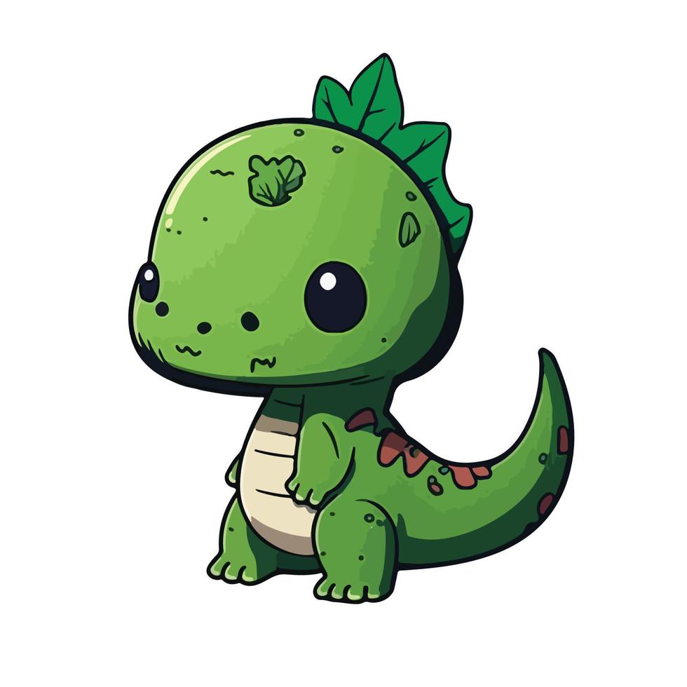 schattig dinosaurus tekenfilm stijl vector