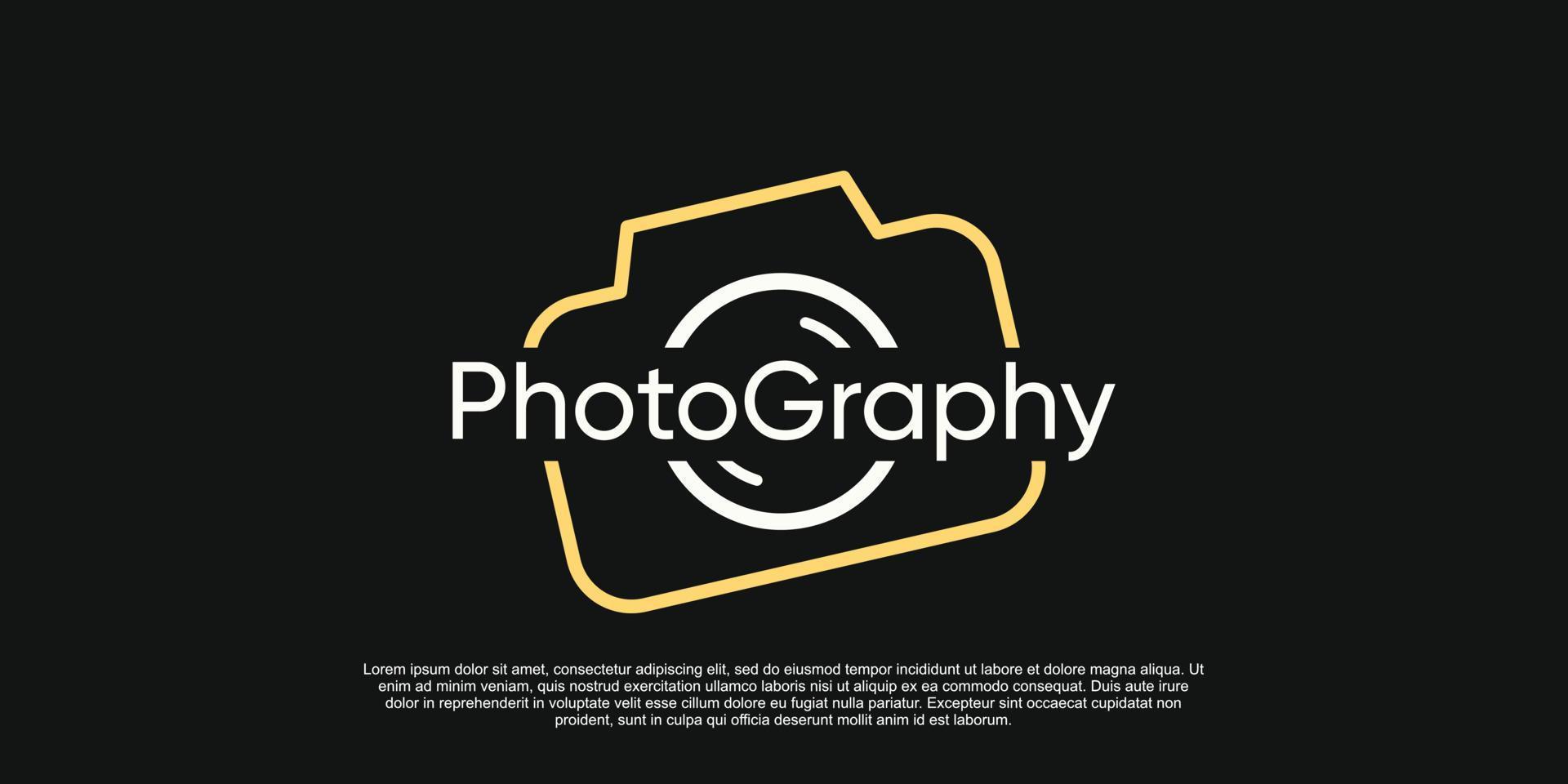 fotografie logo ontwerp met sjabloon vector