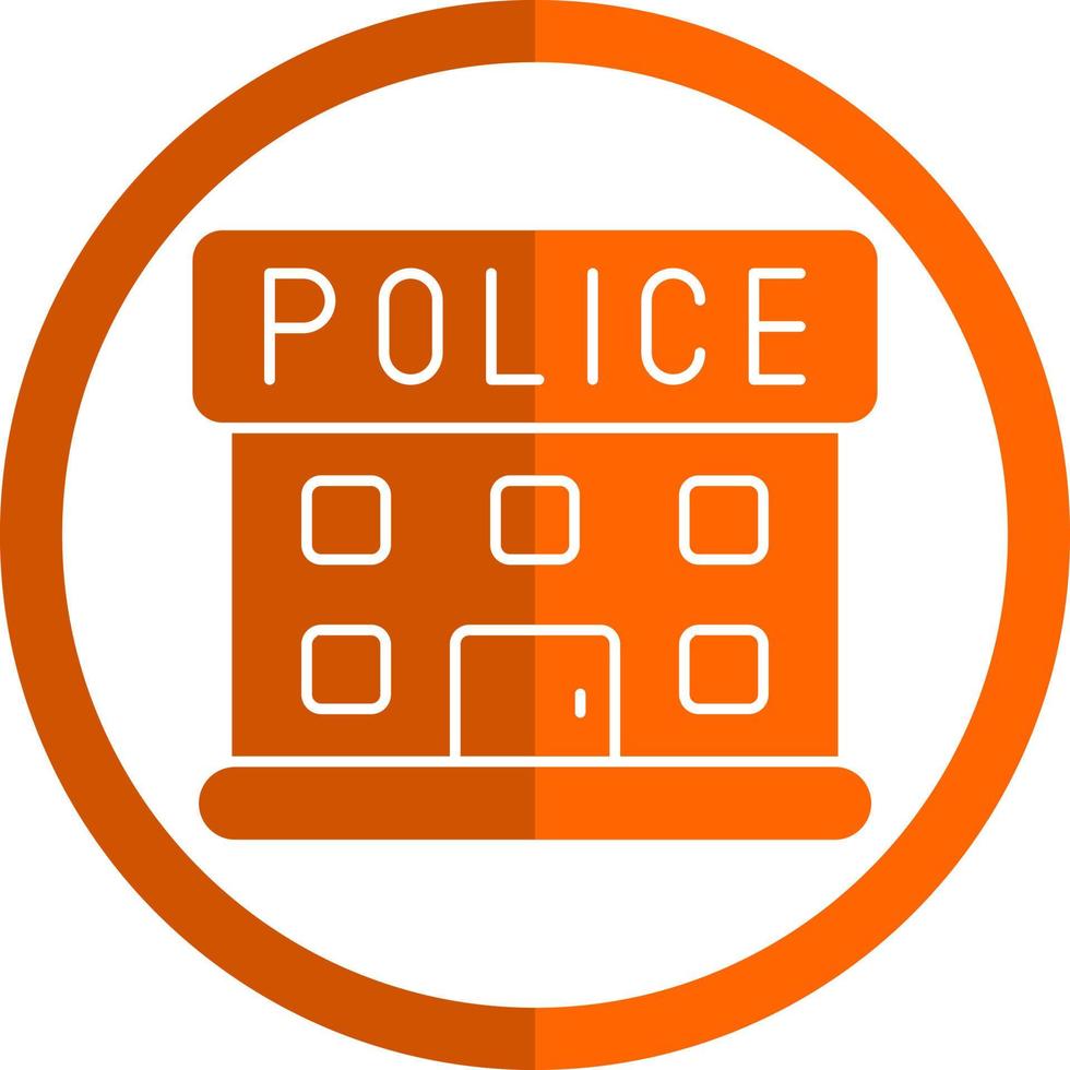 Politie station vector icoon ontwerp