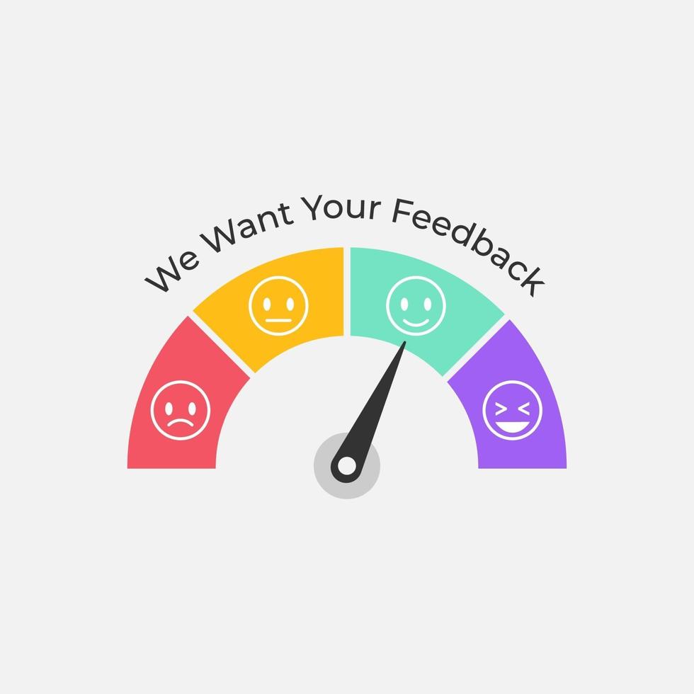 klant feedback meter symbool illustratie vector