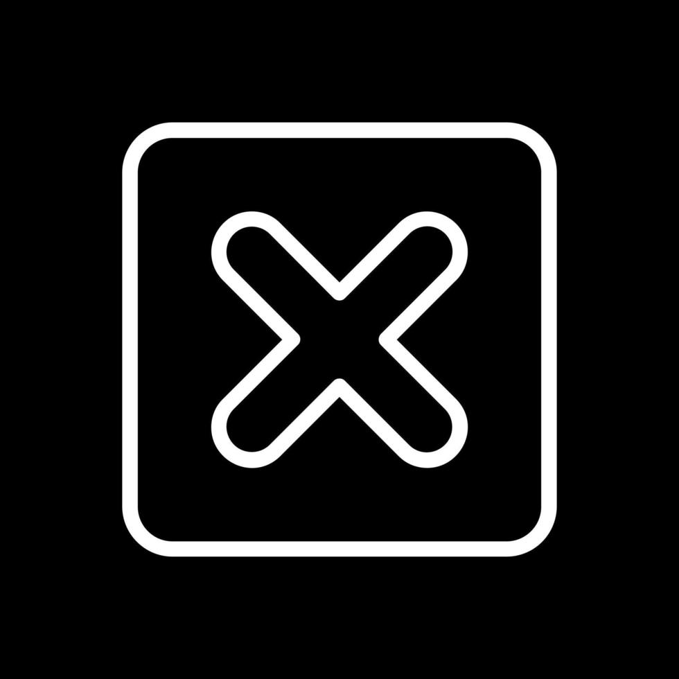 plein X vector icoon ontwerp