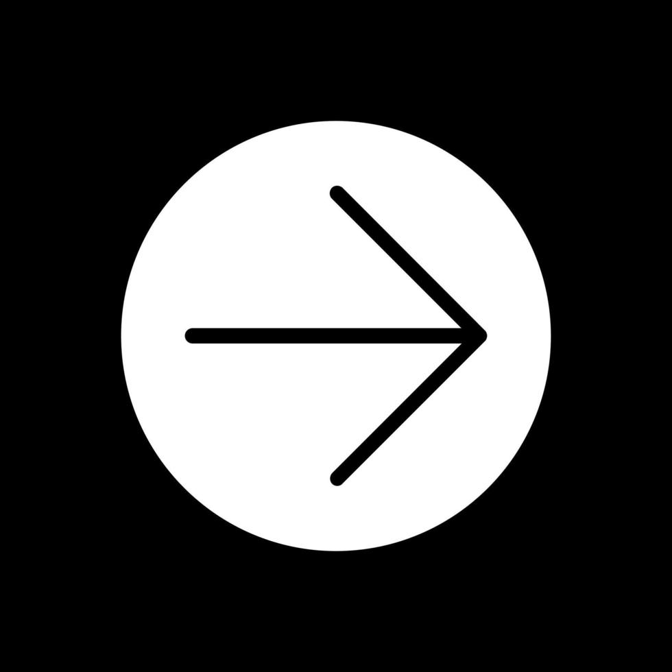 pijl cirkel Rechtsaf vector icoon ontwerp