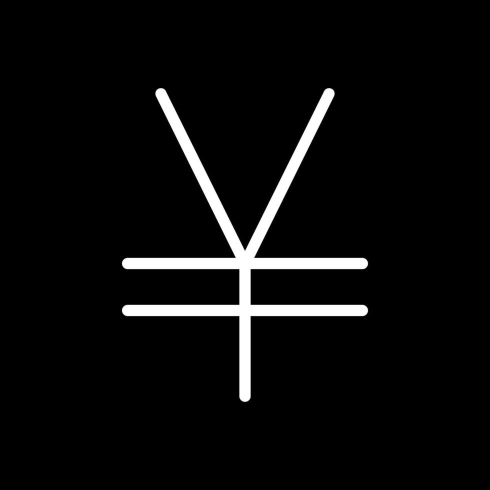yen teken vector icoon ontwerp
