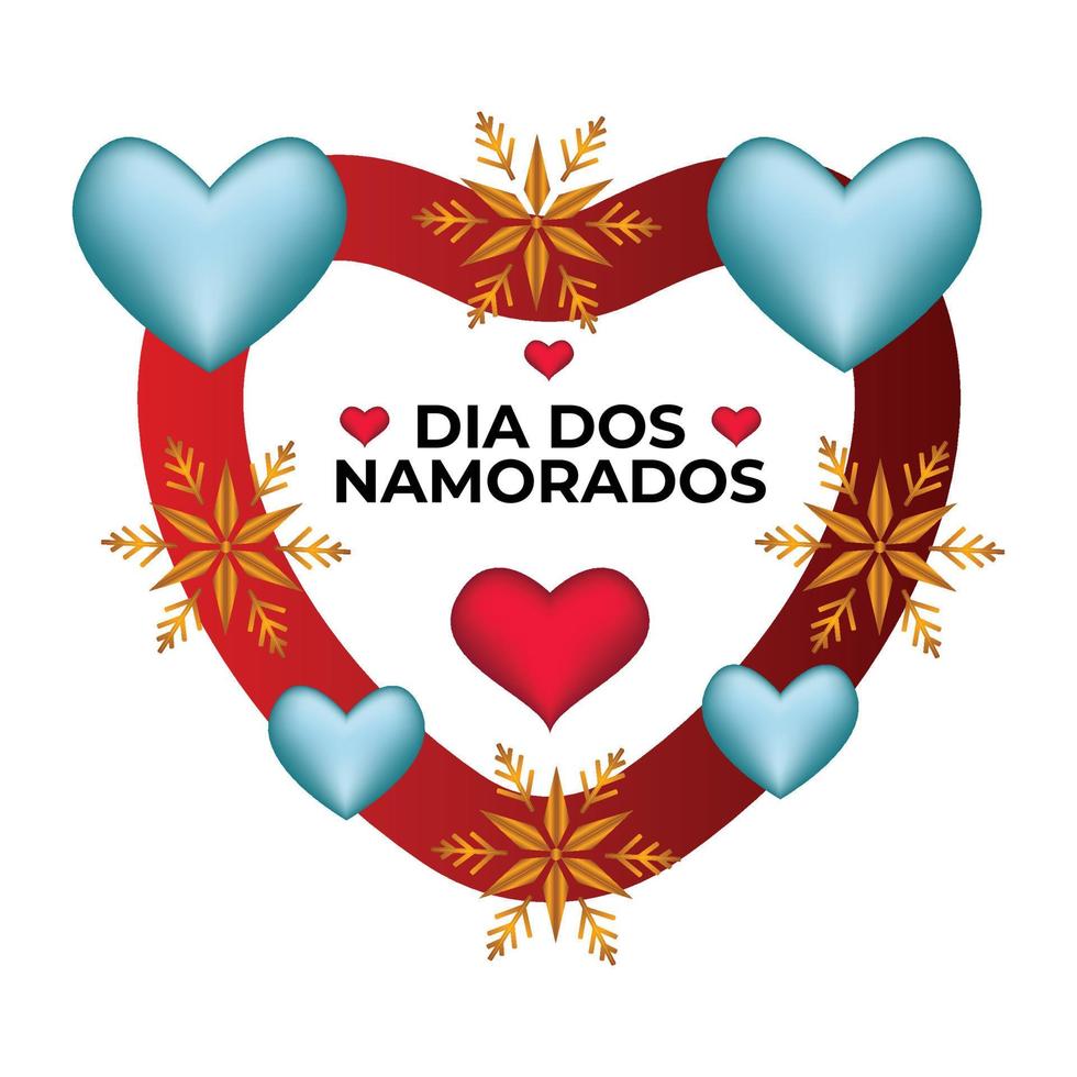 dia dos namorados kaart vector