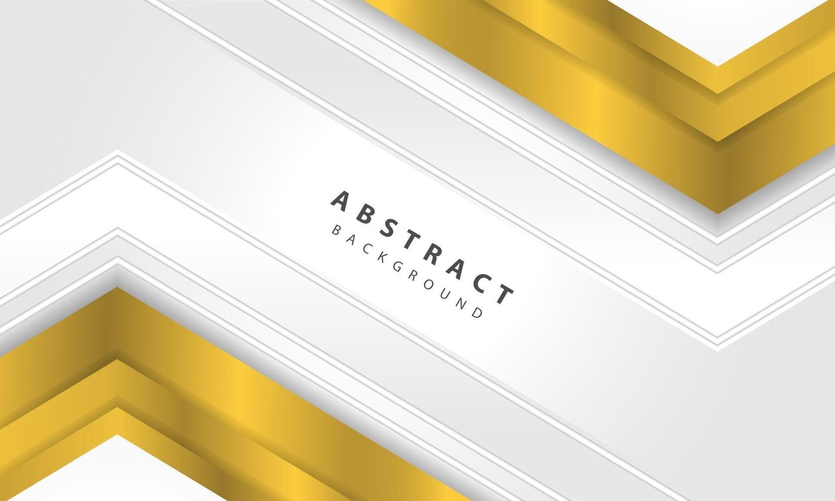 abstracte witte achtergrond vector met gouden pijl laag.