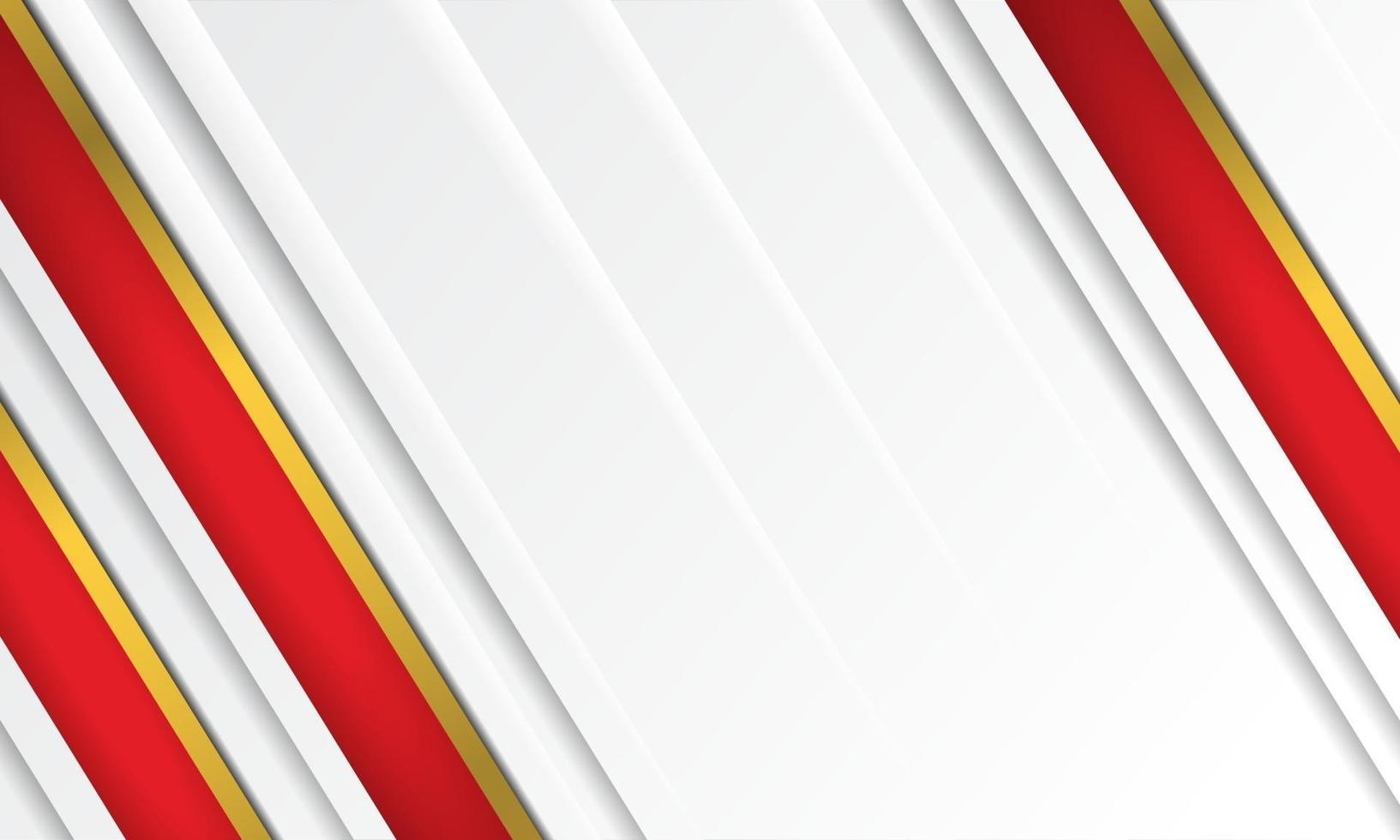 moderne vector abstracte rode en gouden strepen op witte achtergrond. elegant conceptontwerp vector ontwerpsjabloon voor frame, omslag, banner, kaartgebruik