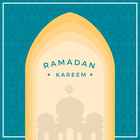 Platte ramadan vectorillustratie vector