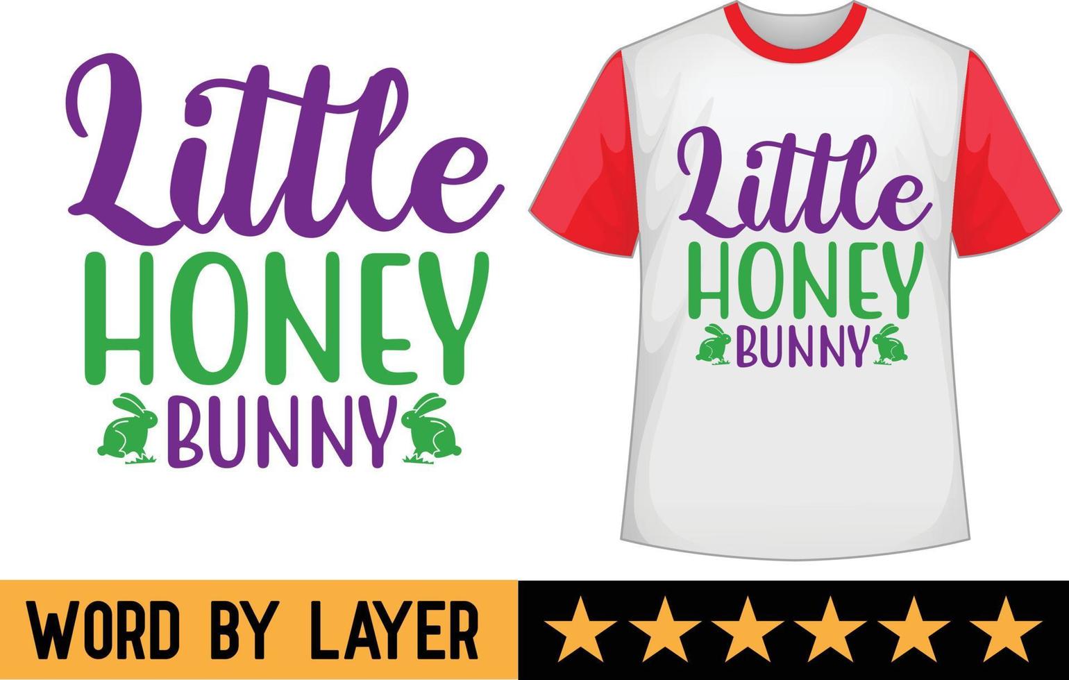 weinig honing konijn SVG t overhemd ontwerp vector