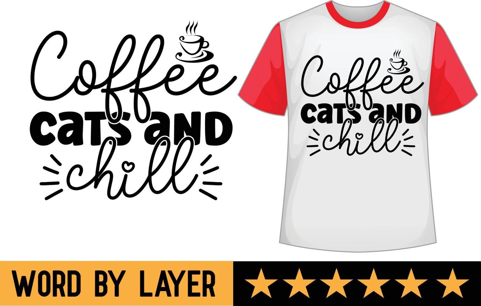 koffie katten en kilte SVG t overhemd ontwerp vector