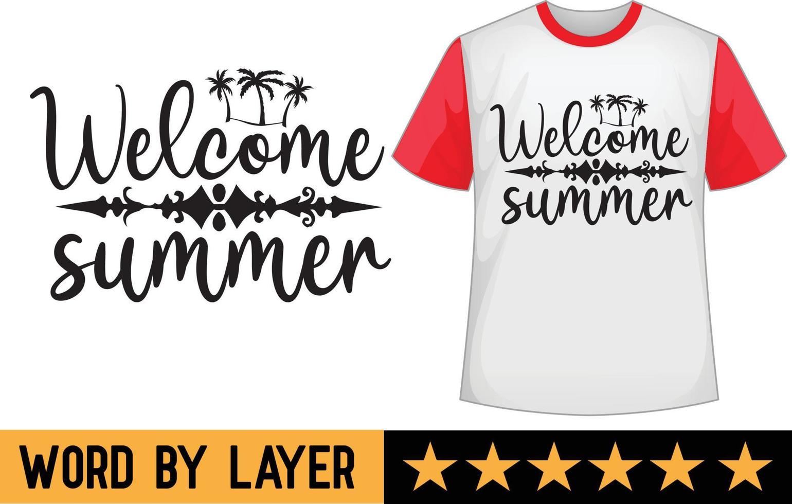 Welkom zomer SVG t overhemd ontwerp vector