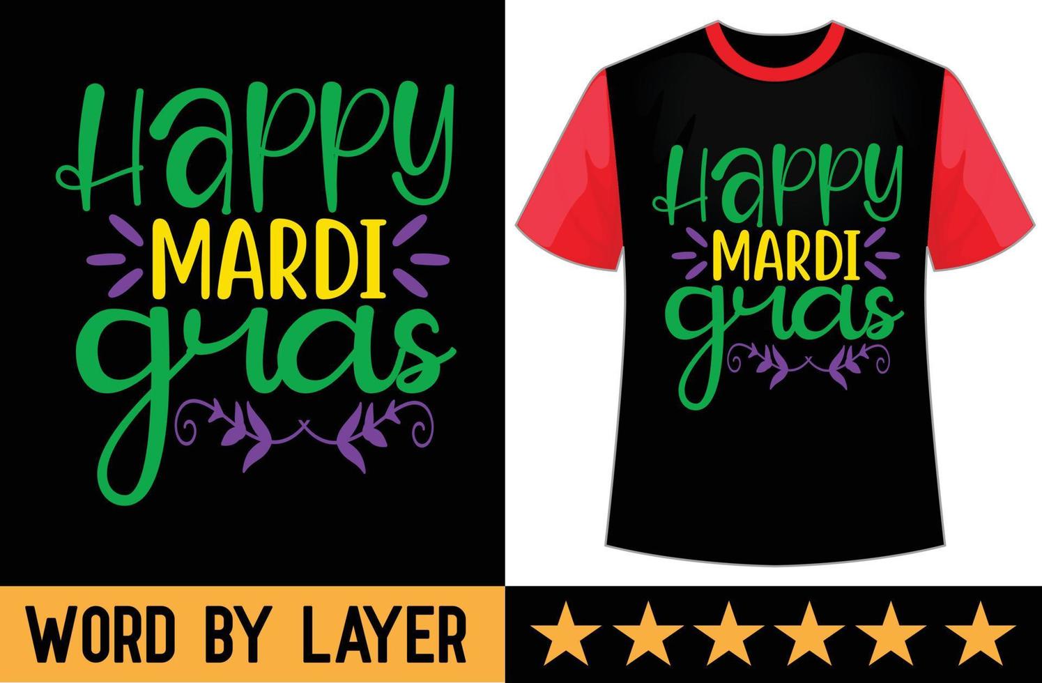 gelukkig mardi gras SVG t overhemd ontwerp vector