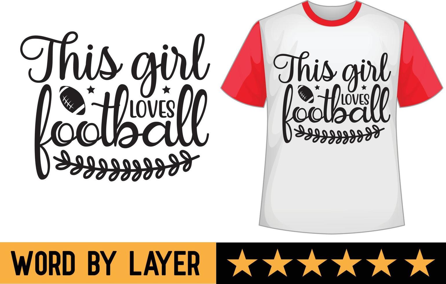 deze meisje liefdes Amerikaans voetbal SVG t overhemd ontwerp vector