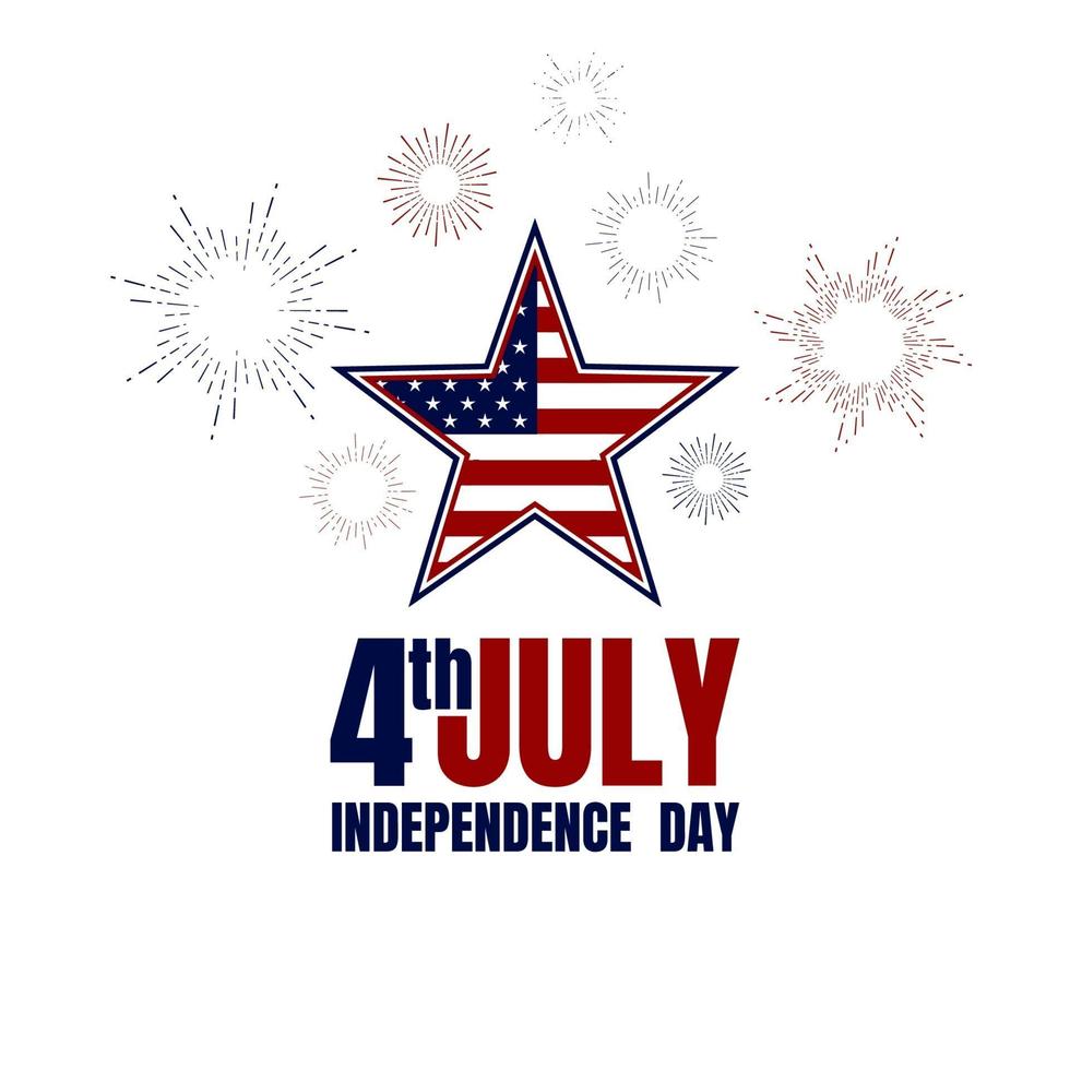 gelukkige onafhankelijkheidsdag van de vs 4 juli. vlag, spandoek, poster, brochure, wenskaartontwerp. vector illustratie
