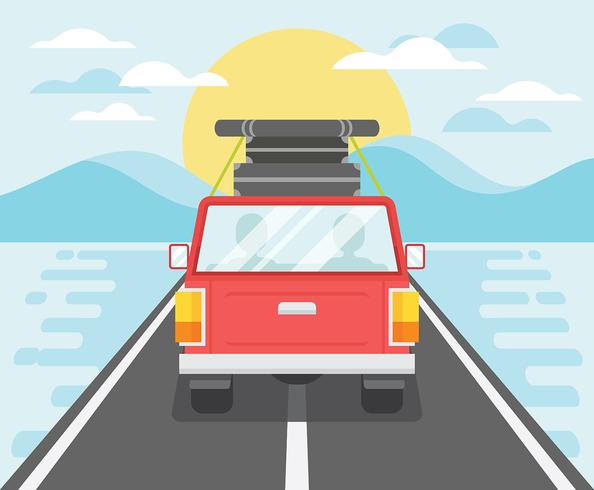 Road Trip Illustratie vector