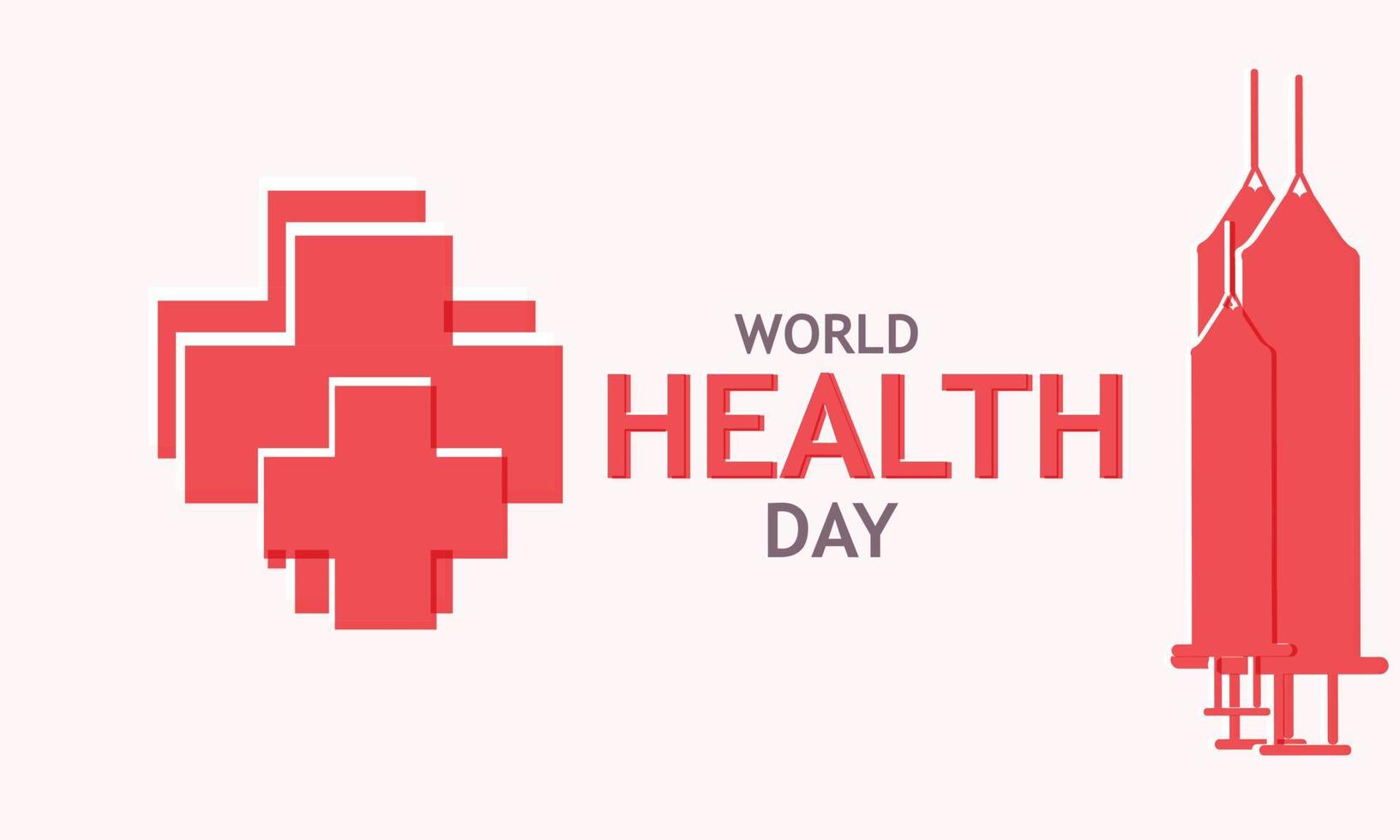 wereld Gezondheid dag is een globaal Gezondheid bewustzijn dag.sjabloon voor achtergrond, banier, kaart, poster vector