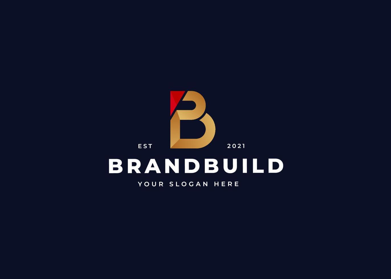 creatief brief b luxe gouden logo ontwerp concept. eerste symbool voor zakelijke bedrijf identiteit. alfabet vector element