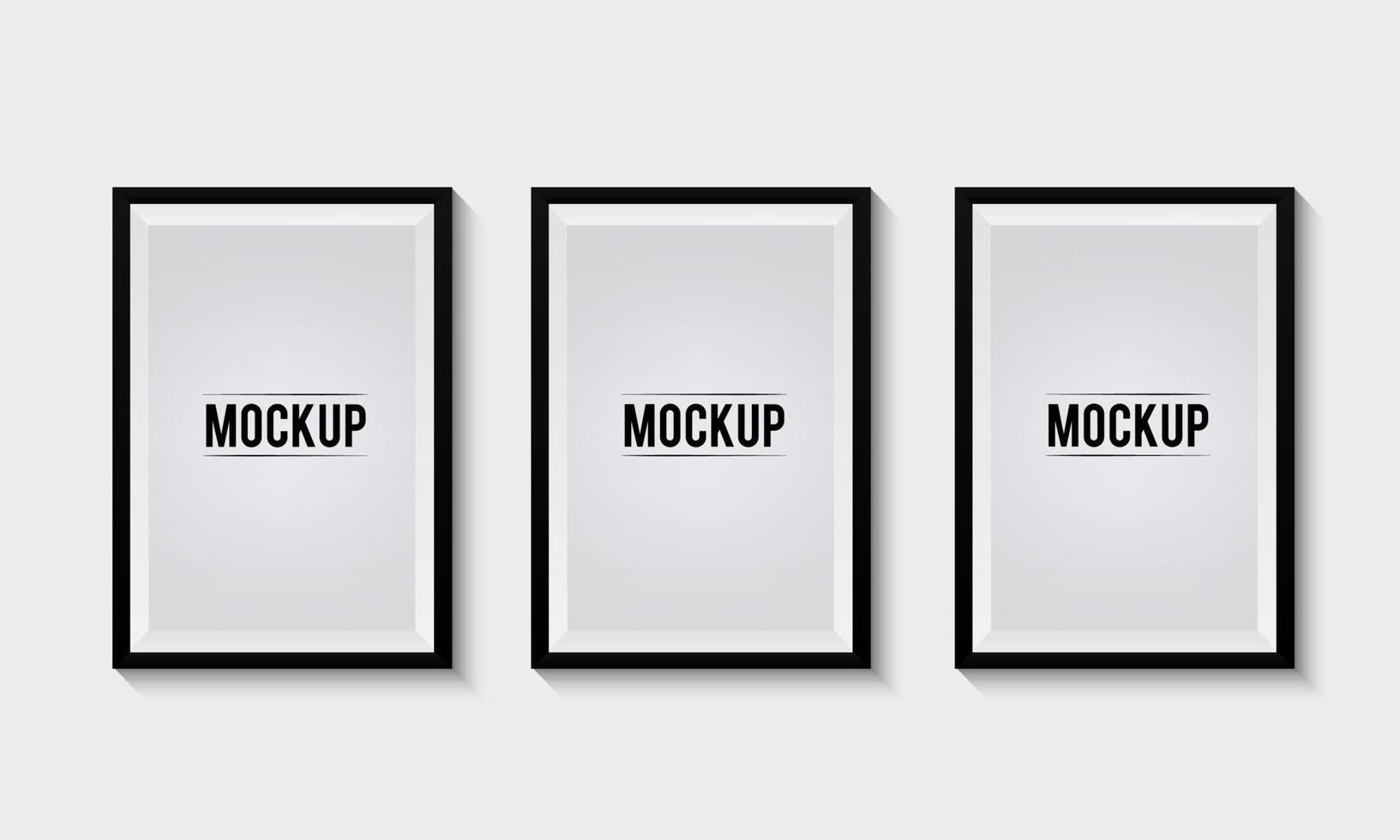 set fotolijst mockup vector