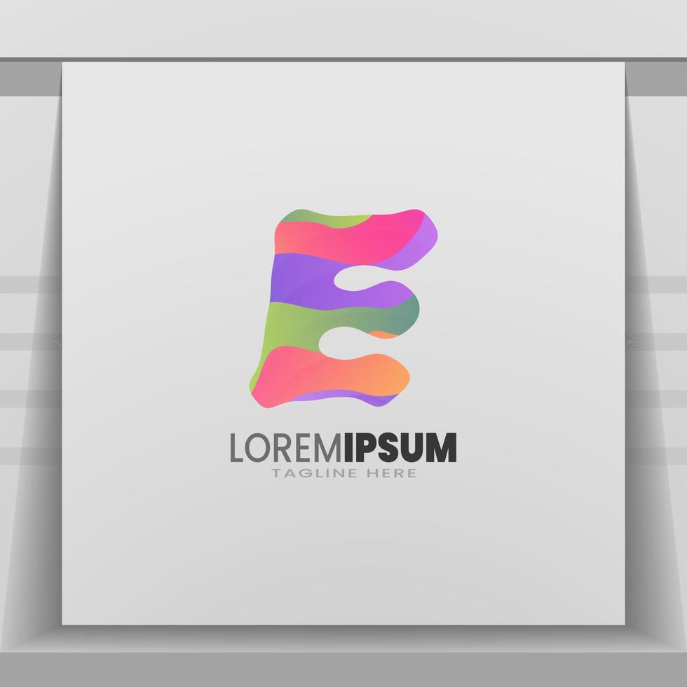 brief e logo icoon ontwerp sjabloon elementen. vector