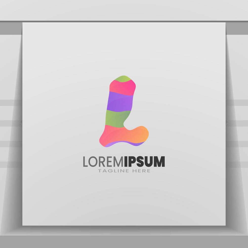 brief l logo icoon ontwerp sjabloon elementen. vector