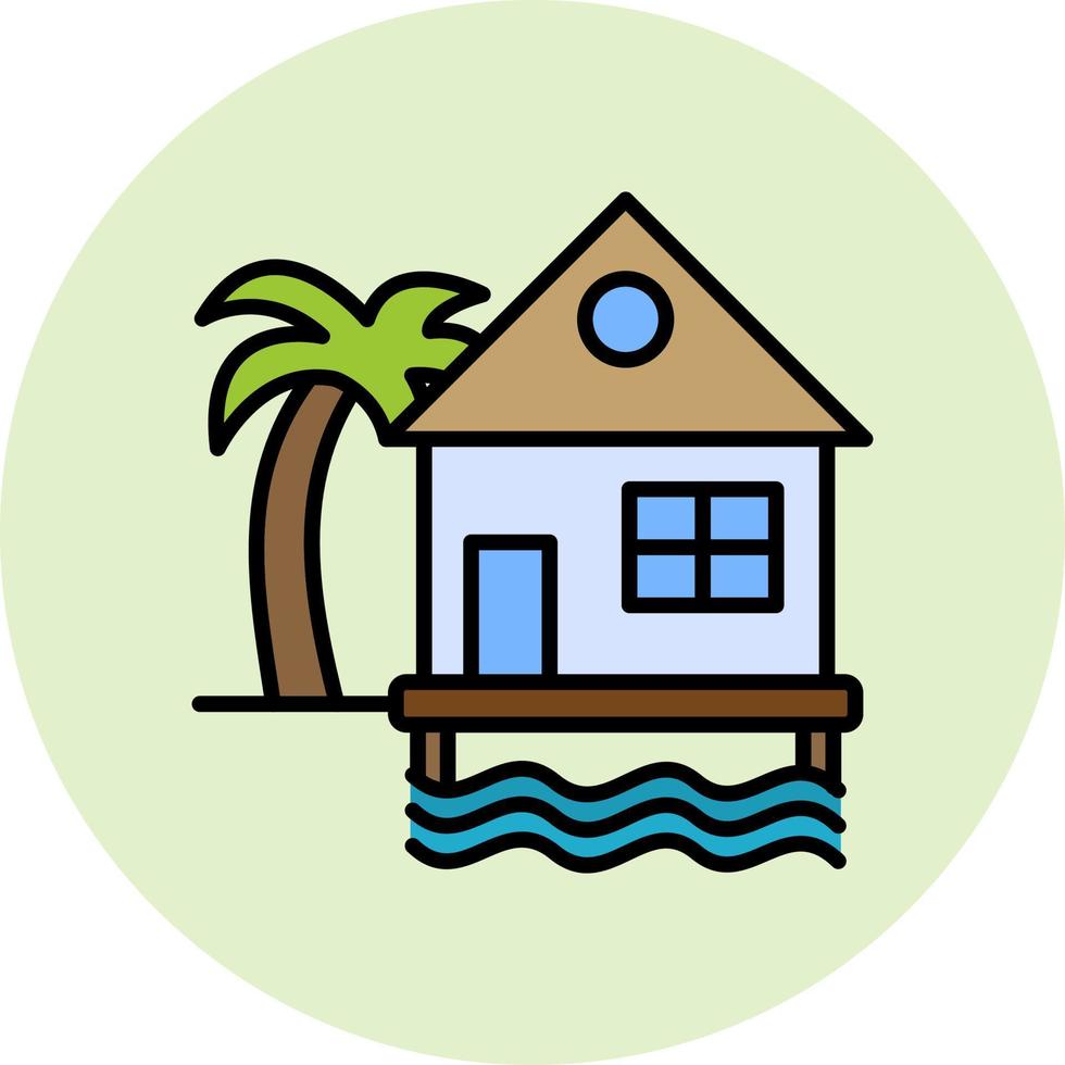 strand huis vector icoon