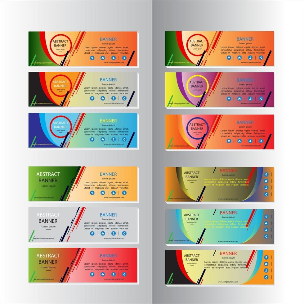 abstract ontwerp banner websjabloon set vector