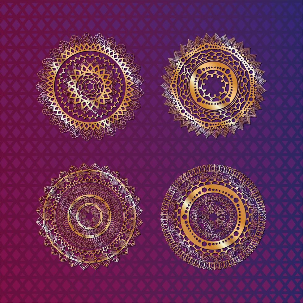 gouden mandala set vector