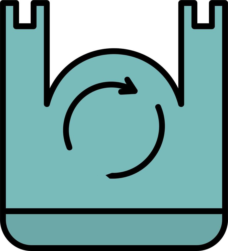 gerecycled plastic zak vector icoon