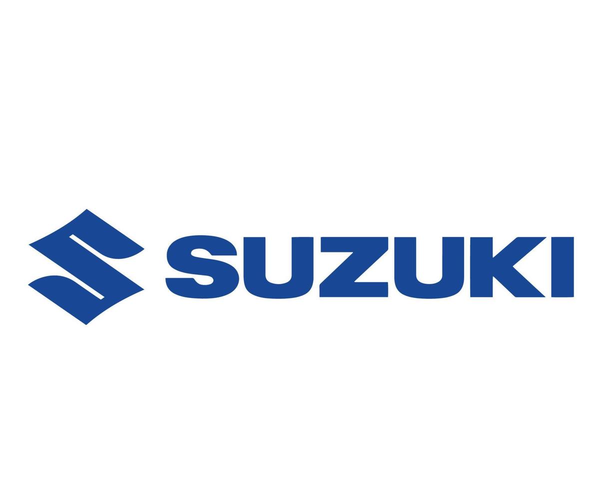 suzuki merk logo auto symbool met naam blauw ontwerp Japan auto- vector illustratie