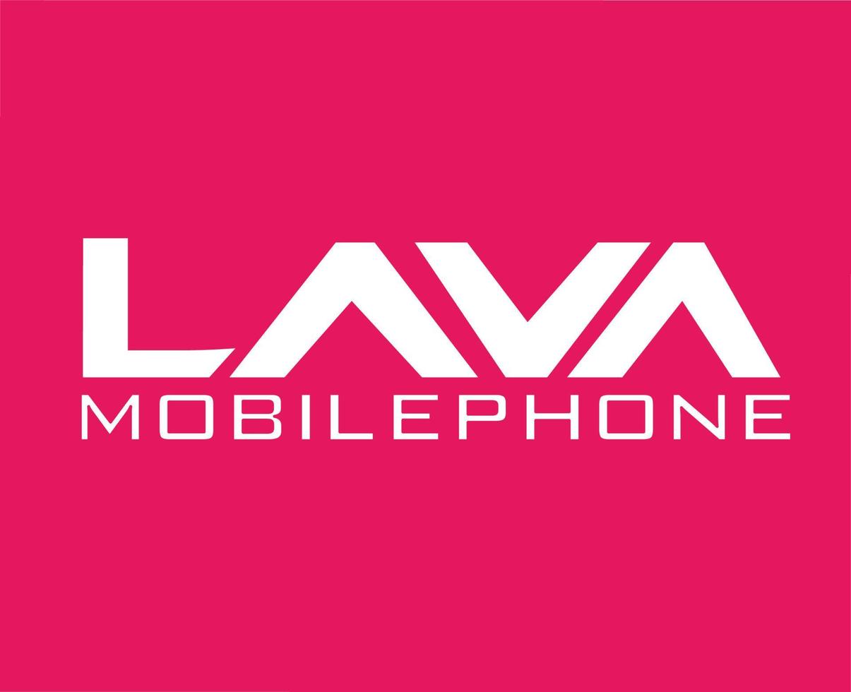 lava merk logo telefoon symbool wit ontwerp Indië mobiel vector illustratie met roze achtergrond