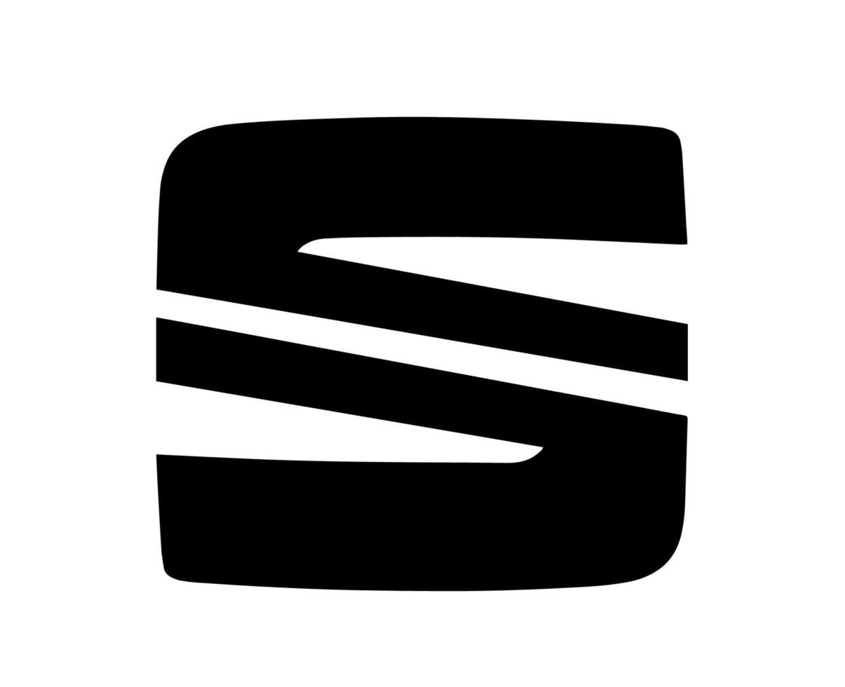 stoel logo merk auto symbool zwart ontwerp Spaans auto- vector illustratie