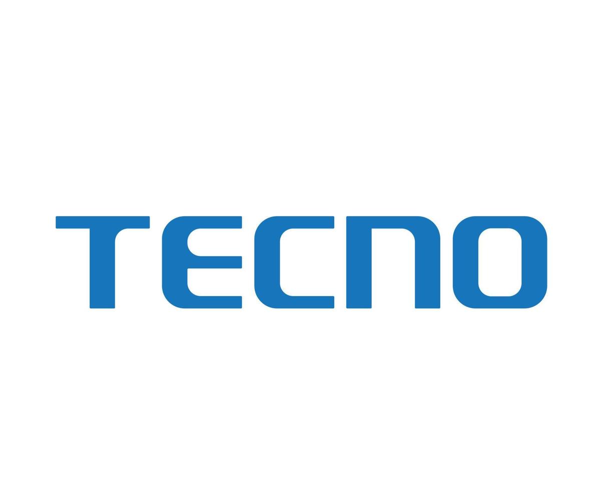 tecno merk logo telefoon symbool naam blauw ontwerp Chinese mobiel vector illustratie