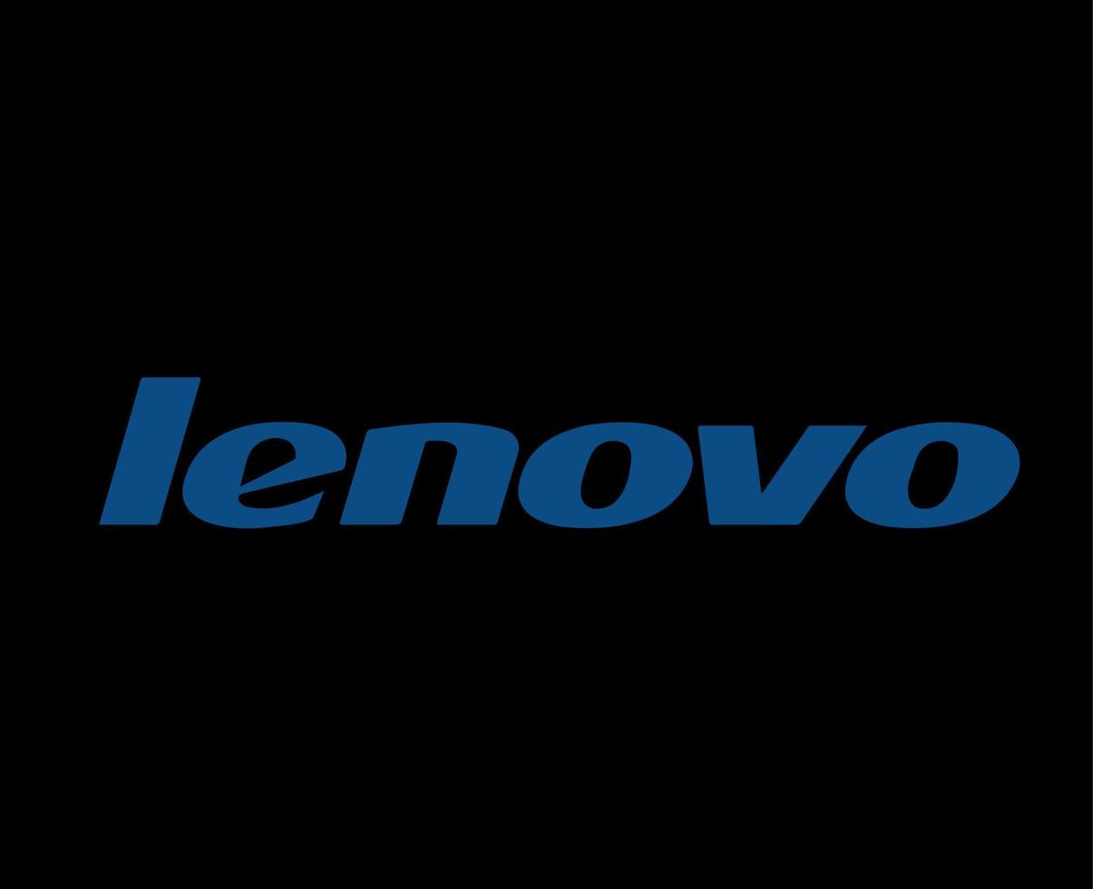 lenovo merk logo telefoon symbool naam blauw ontwerp China mobiel vector illustratie met zwart achtergrond