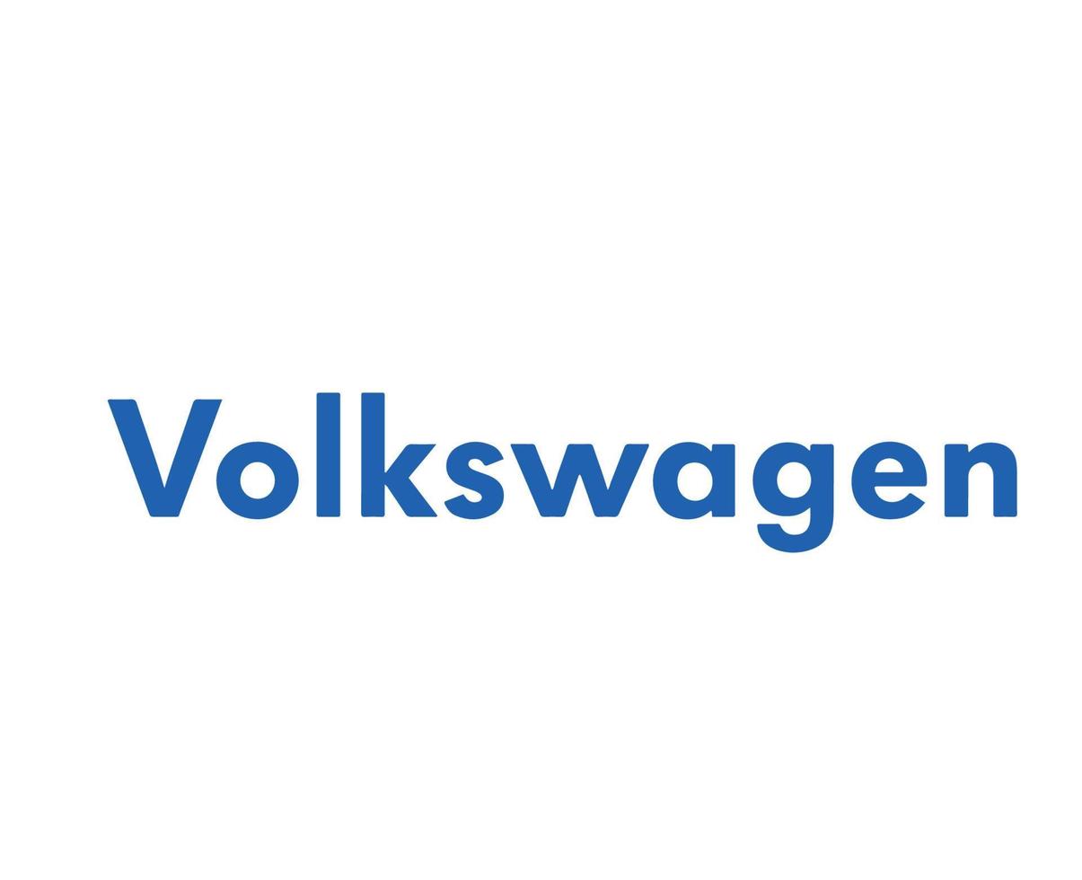 volkswagen merk logo auto symbool naam blauw ontwerp Duitse auto- vector illustratie