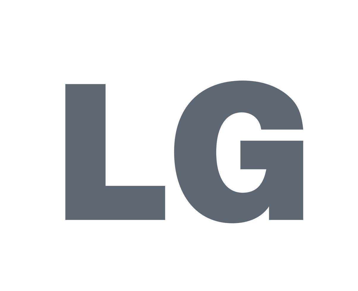 lg logo merk telefoon symbool naam grijs ontwerp zuiden Korea mobiel vector illustratie
