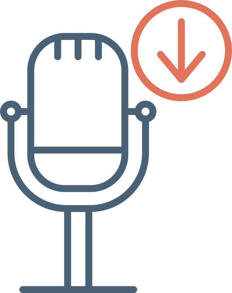 podcast downloaden vector icoon