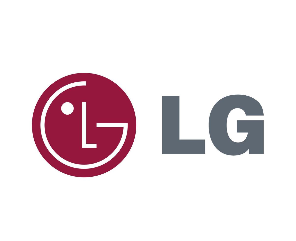 lg logo merk telefoon symbool met naam ontwerp zuiden Korea mobiel vector illustratie