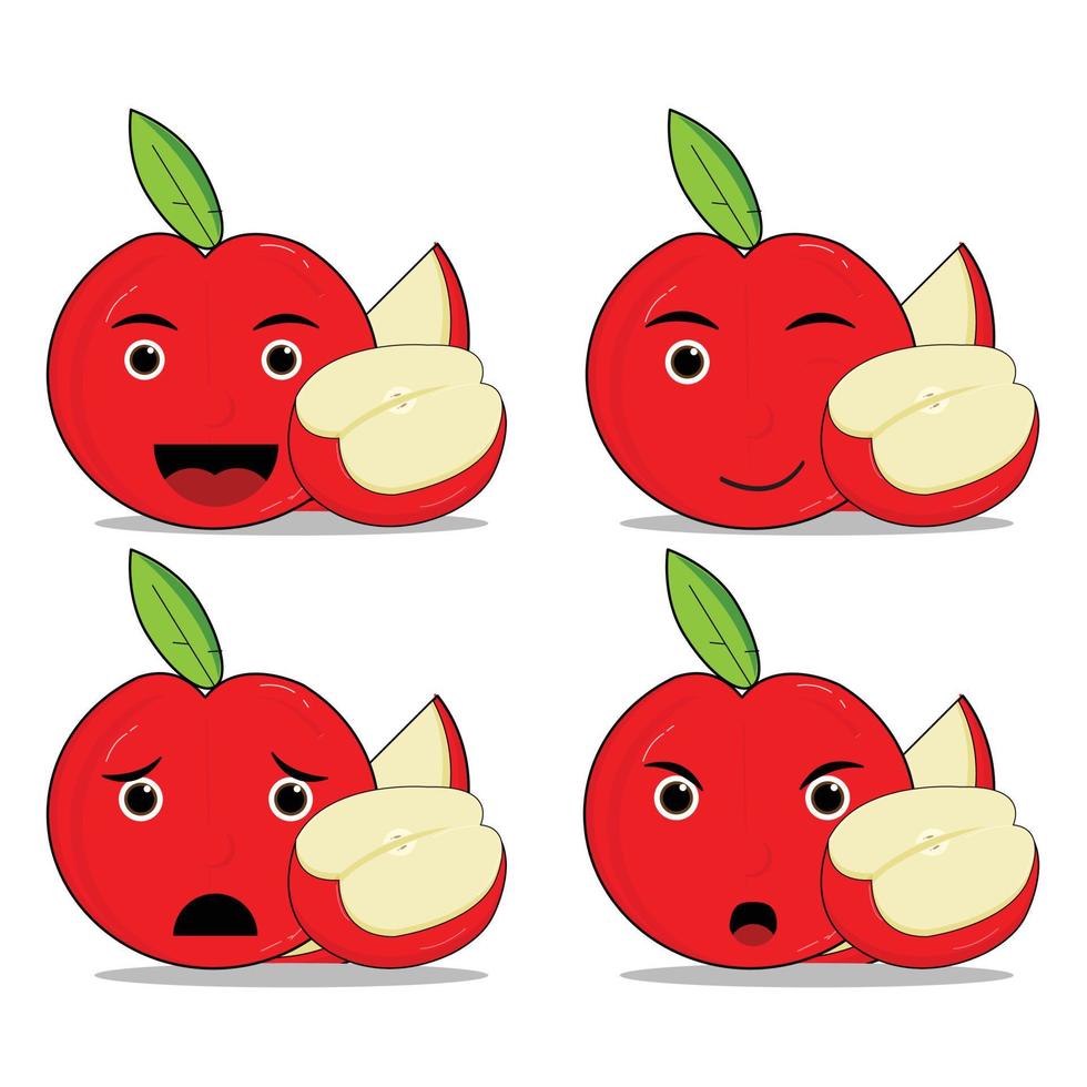 vector emoji appel wit achtergrond