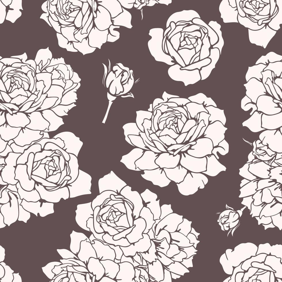 teder naadloos patroon met roos bloemen in pastel kleuren. vector illustratie, ontwerp voor behang, geschenk inpakken, afdrukken voor textiel