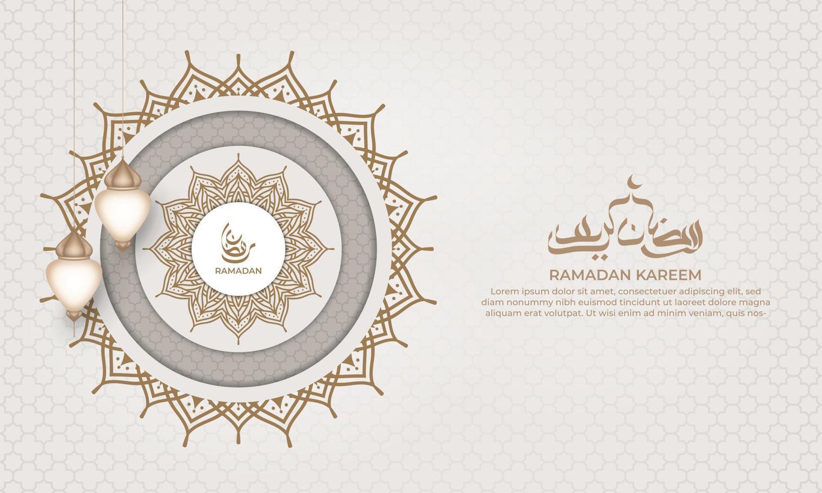 Ramadan achtergrond met mandala voor groet kaart , poster vector