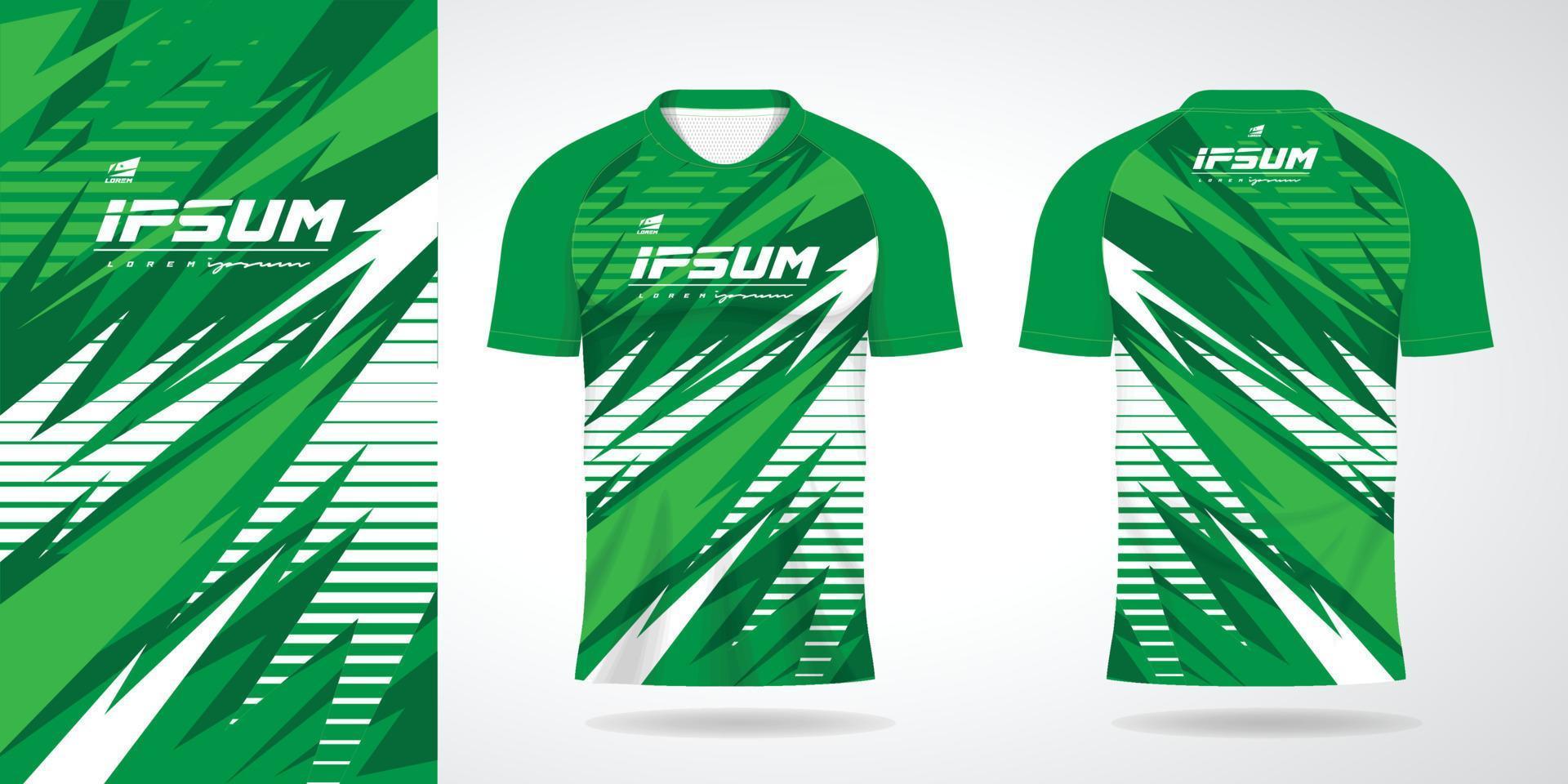 groen Jersey sport uniform overhemd ontwerp sjabloon vector