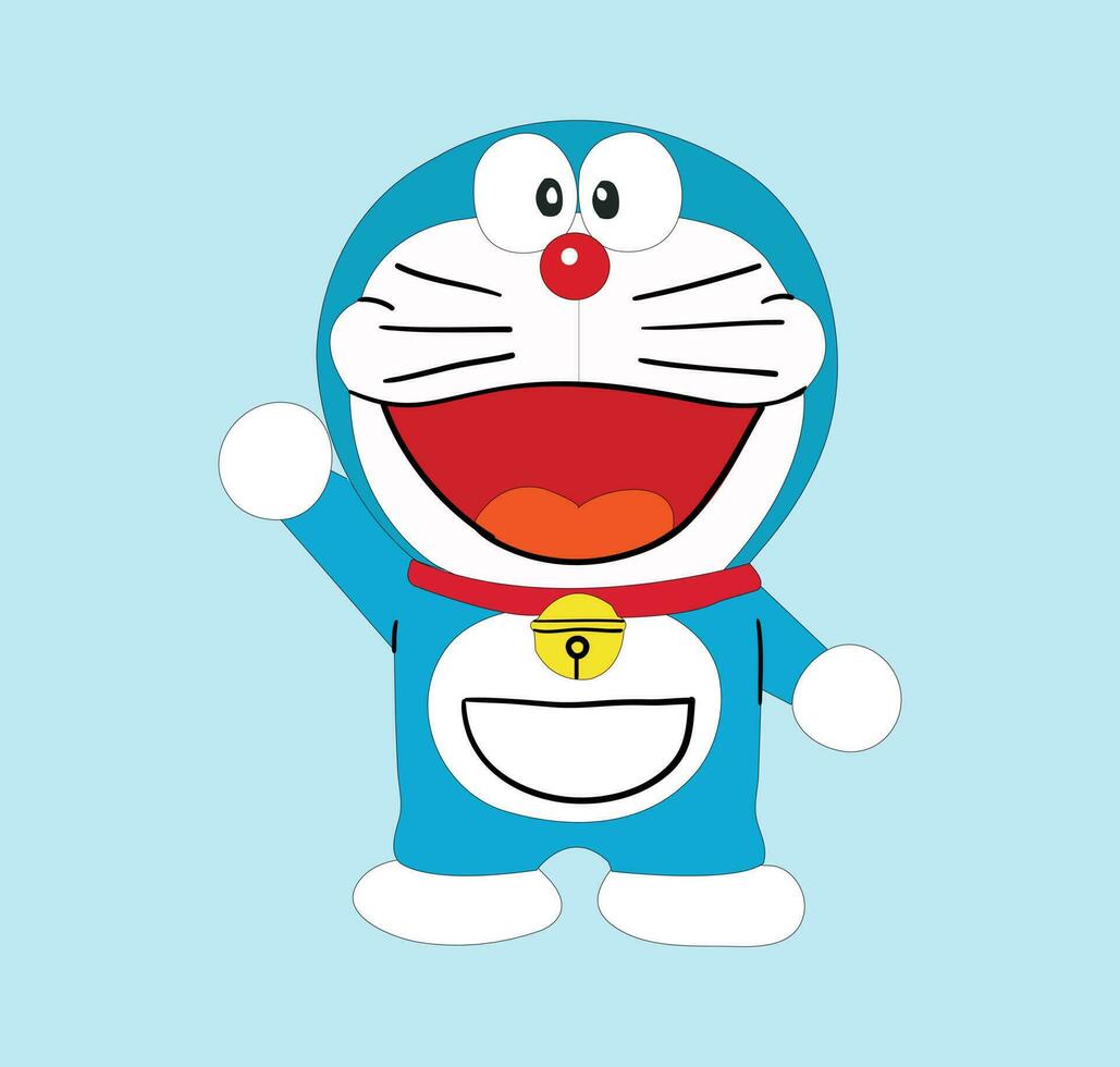 doraemon illustratie vrij vector