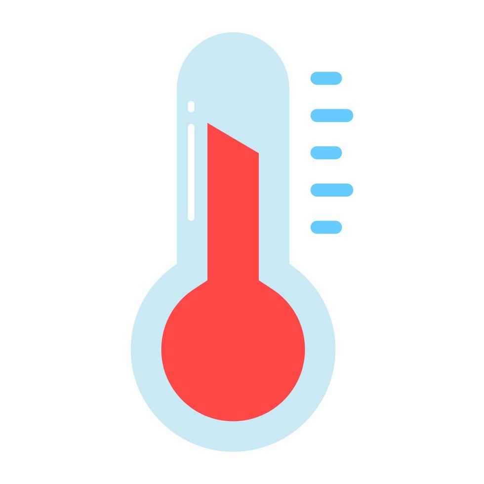 temperatuur meten apparaat, thermometer vector in modieus stijl