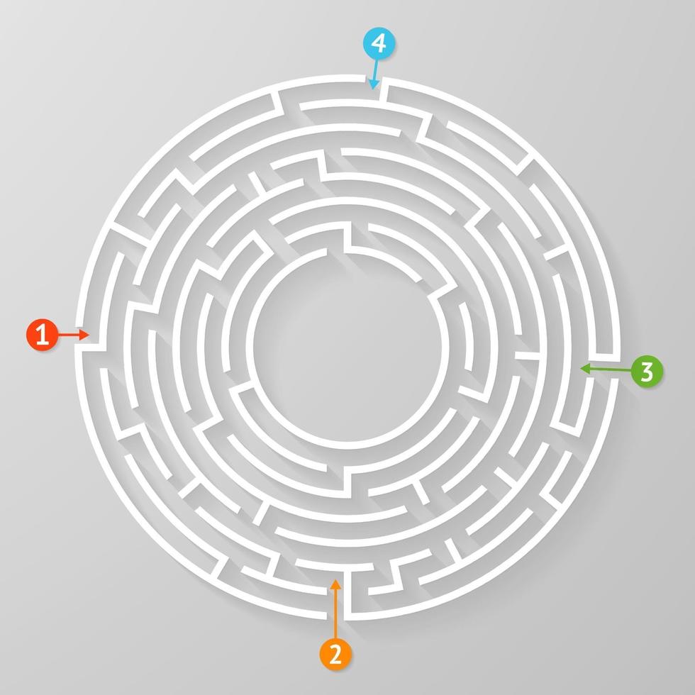 labyrint doolhof symbool vorm vectorillustratie. vector