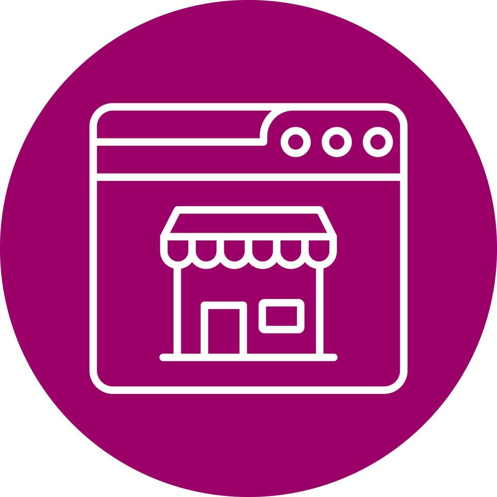 web online winkel vector icoon