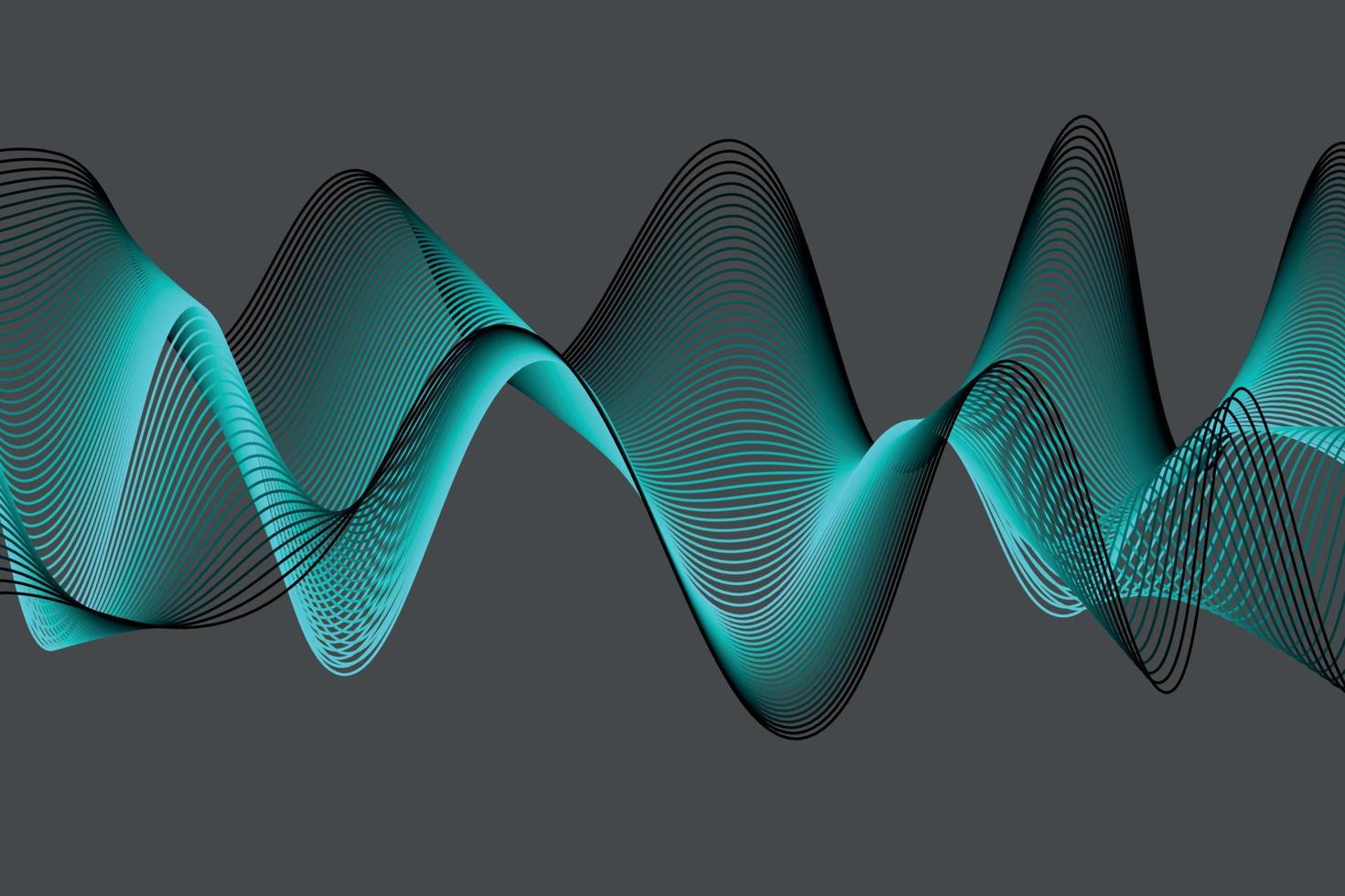 blauw licht en zwart lijnen. Golf abstract achtergrond, geschikt voor landen bladzijde en computer bureaublad achtergrond. 3d vector