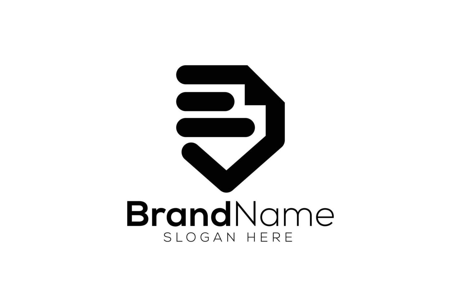 brief e document icoon logo ontwerp sjabloon vector