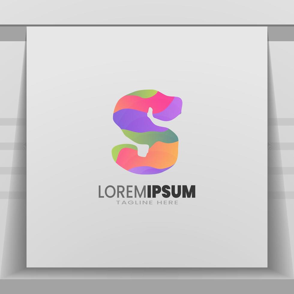 brief s logo icoon ontwerp sjabloon elementen. vector