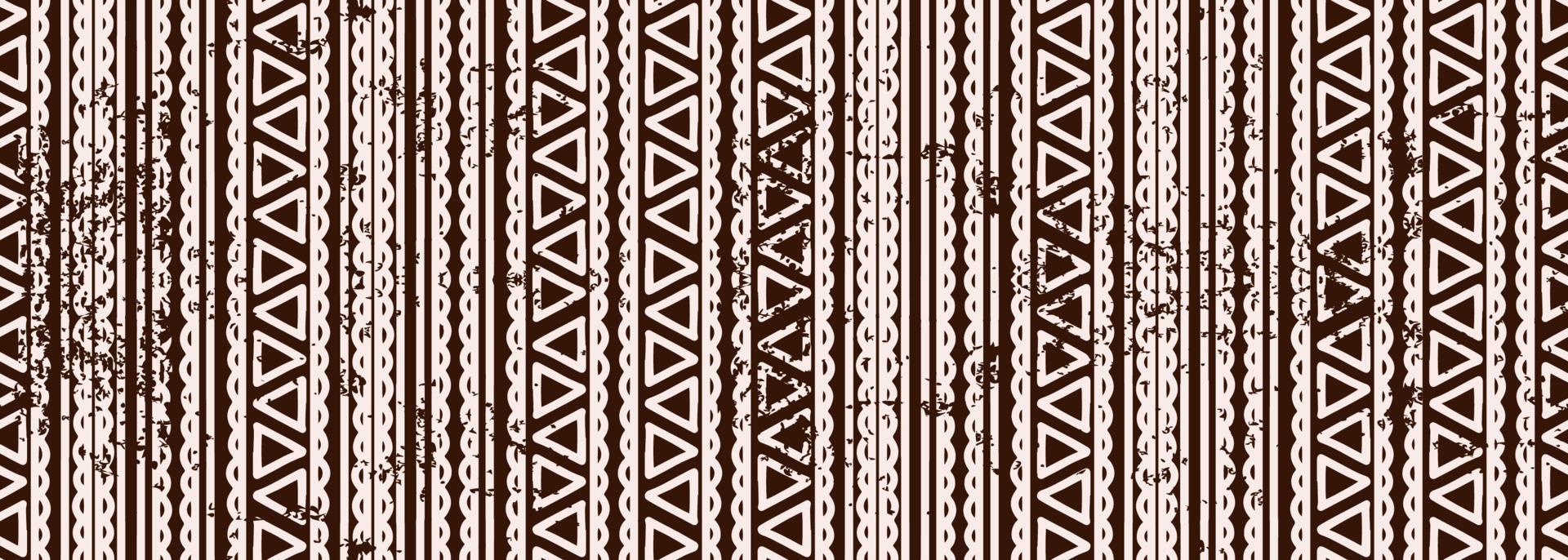 naadloos tribal patroon. etnisch handgemaakt. horizontaal strepen vector