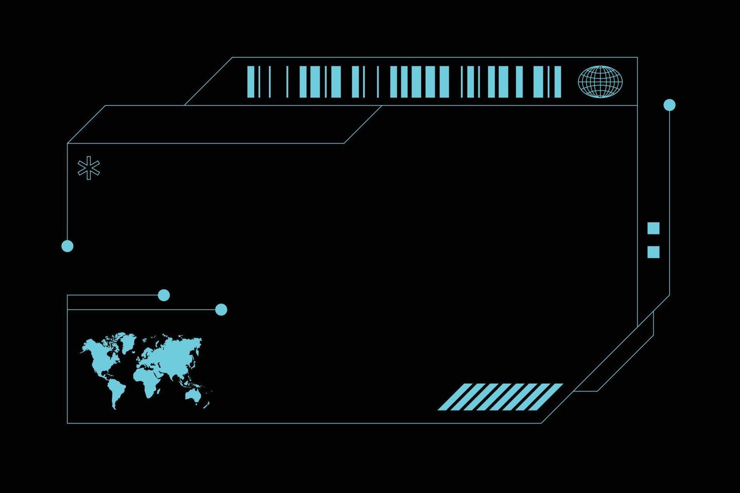 futuristische computer koppel Scherm voor kopiëren ruimte en achtergrond vector